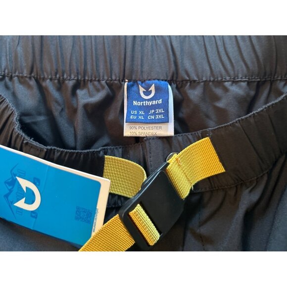 Northyard Women Black Hiking Cargo Pants with Adjustable Belt Size XL - Picture 3 of 7